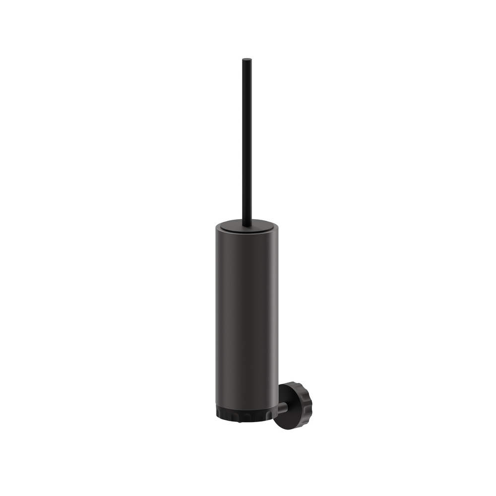IONIKA Wall-Mounted Toilet Brush Holder With Brush Black Resin - Image 3